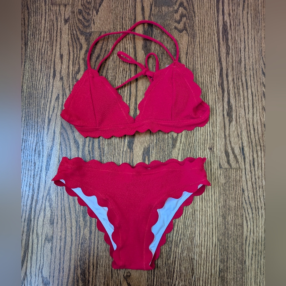 SHEIN Red Bikini Swim Set